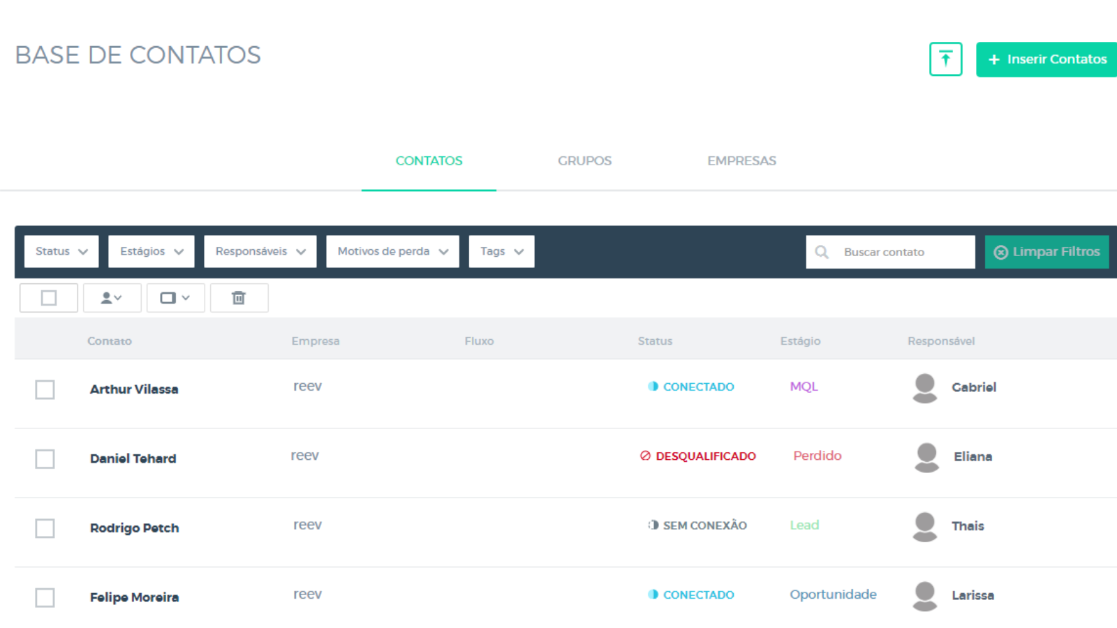 Correspondências e Sincronização