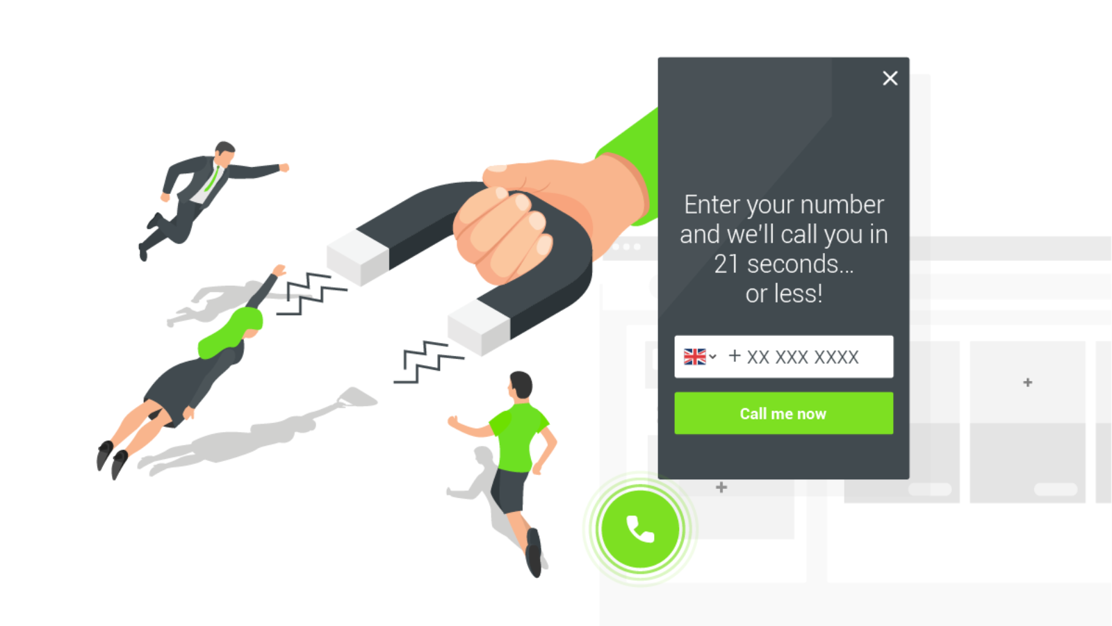 The Call-back Widget drives additional leads to your website
