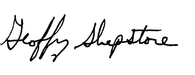 Signed, Geoff Shepstone
