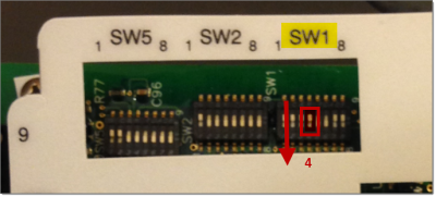 DIP switch SW1-4 – Close Up Photo