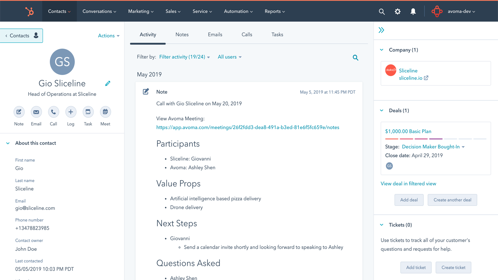 Avoma AI Meeting Assistant HubSpot Integration Connect Them Today