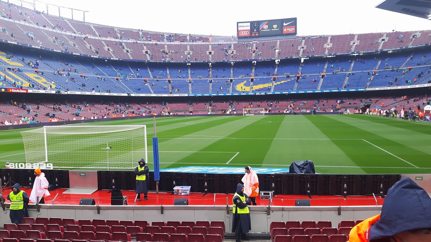 Camp Nou view of the field Barcelona - Valencia 2018