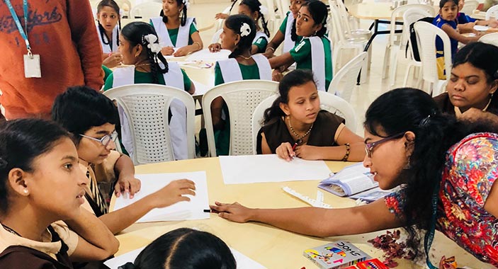 An Interaction With Visually Challenged Students In A Program