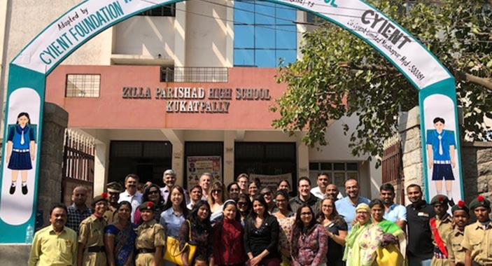 Cyient Leaders Visit At Their Adopted School