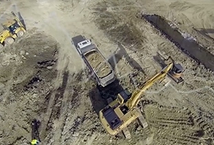 Construction Heavy Equipment Top View