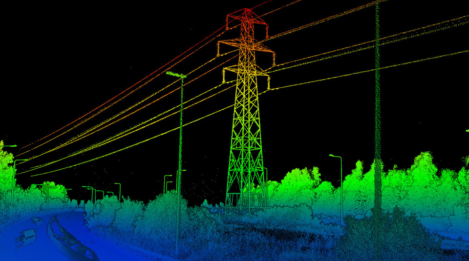 Electricity Network Tower Night View