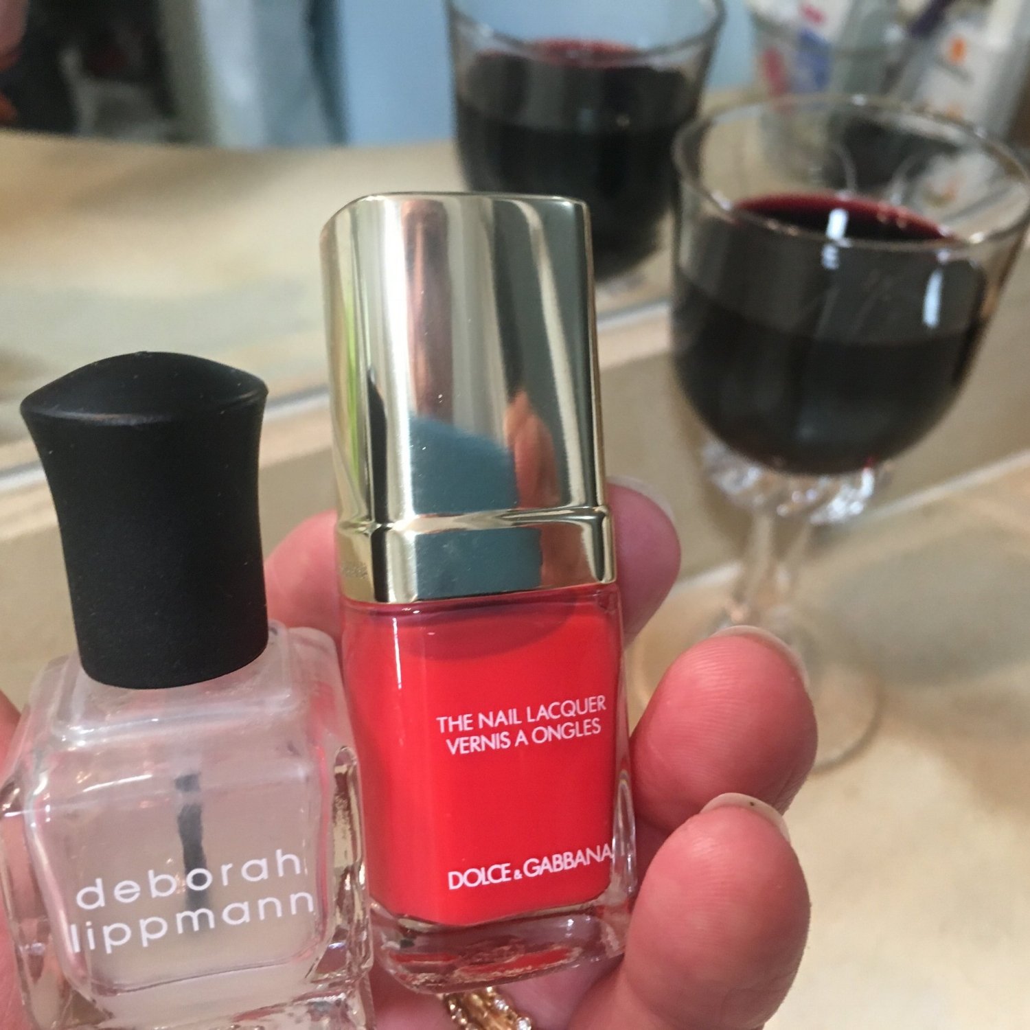 Find a base coat, a gorgeous nail varnish, and maybe a glass of wine to help things along
