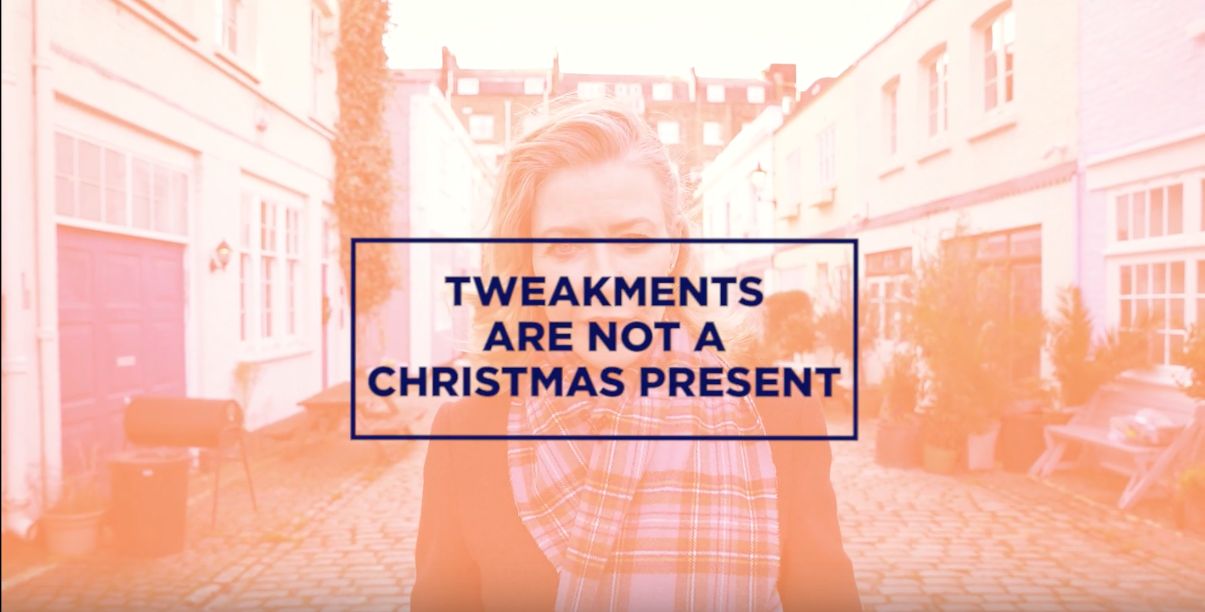 Screen grab from Alice's Tweakments Are Not A Christmas present video