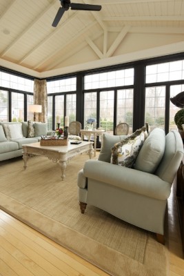 Cyprian Hill Design Home Conservatory Featuring Habersham Occasional Tables