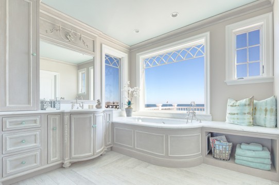 Habersham custom bath cabinetry by Kellie Burke Interiors 