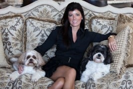 Sarah Chapin with Lucky and Jinx