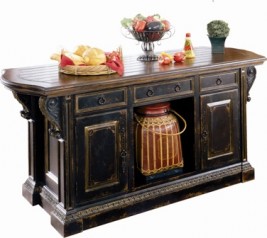 Stafford Kitchen Island with Carved Top