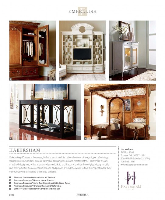 Habersham Ad in September 2012 Issue of Furnish