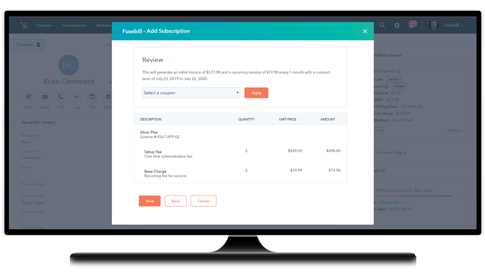 creating invoices in hubspot