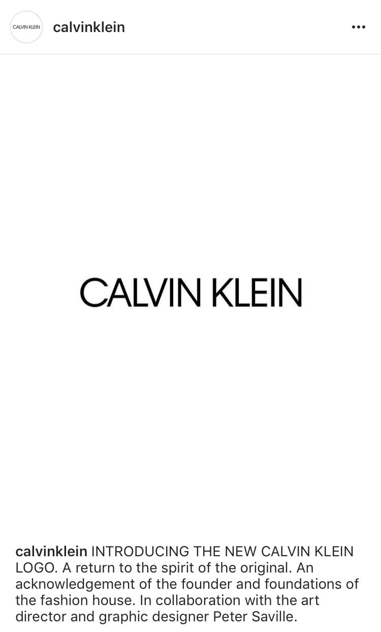 Good rebranding process Calvin Klein