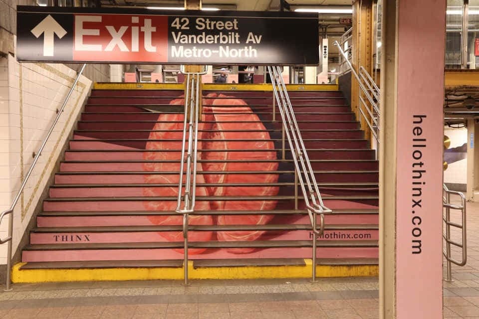 subway station branding commercial Thinx