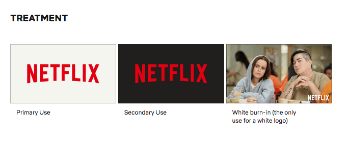 example of color use netflix branding style 