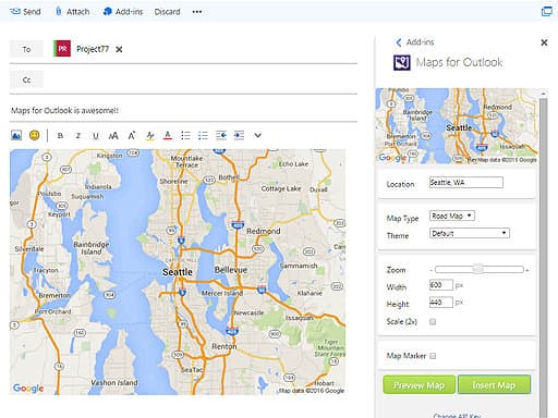 impression maps add-in outlook 