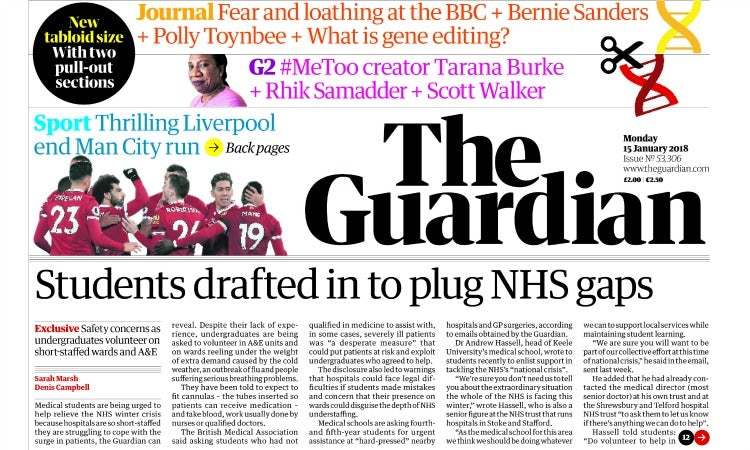 the guardian logo on their news paper