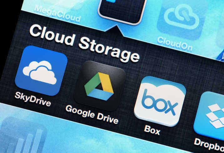 cloud storage applications on mobile device