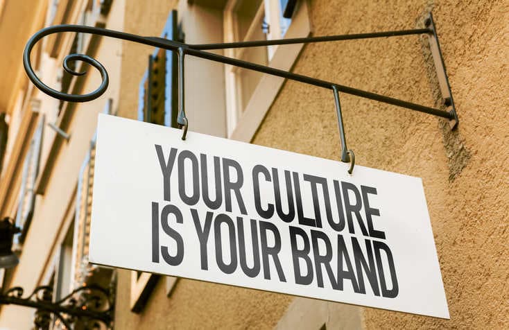 sign that states: your culture is your brand