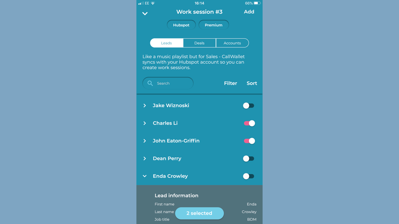 Create a Playlist of Calls to Take Mobile