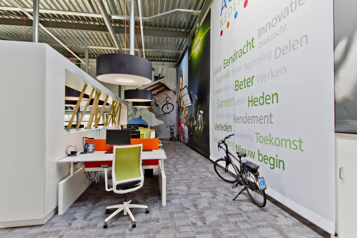 Fiets op het supportcenter van accel