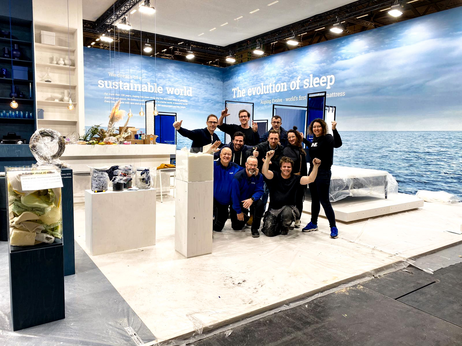 Standbouw voor Auping IMM Cologne 2