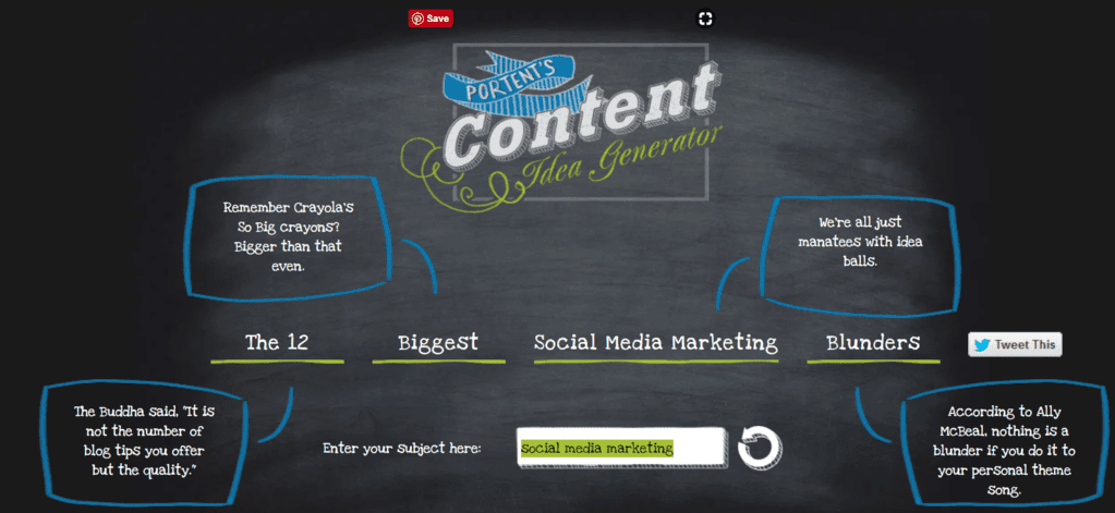 portent's content idea generator