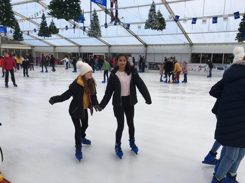 Westbourne School ice skating at Winter Wonderland