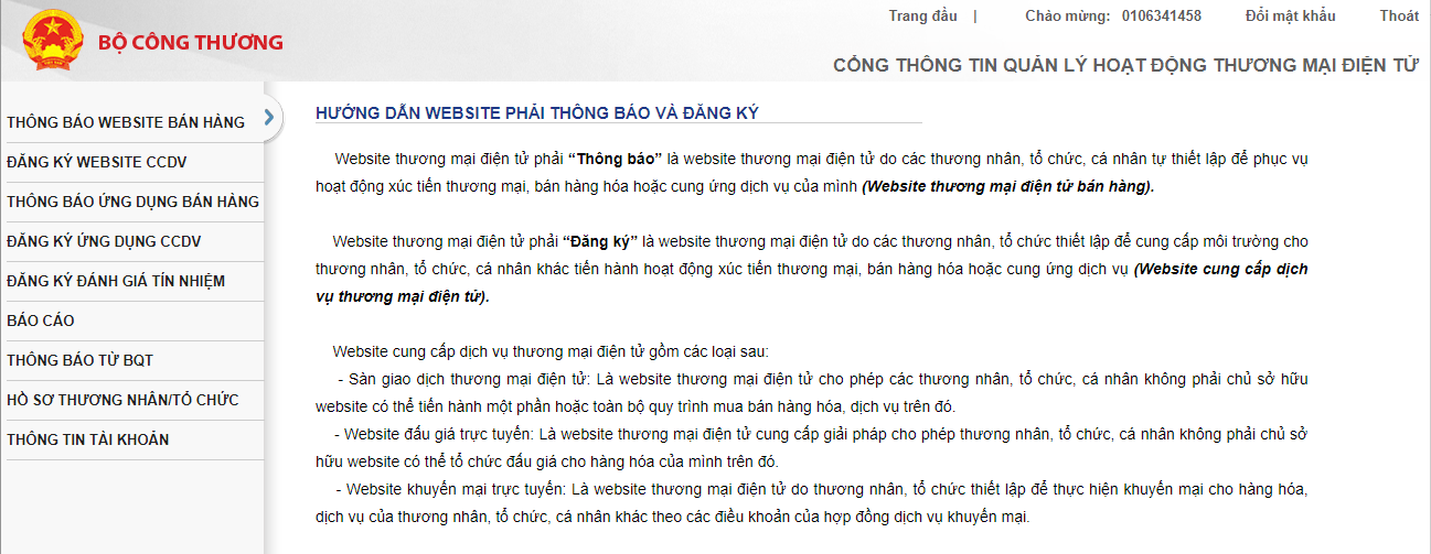 Hướng dẫn loại Website nào phải đăng ký hay thông báo trên Website bộ công thương-Repu-Digital