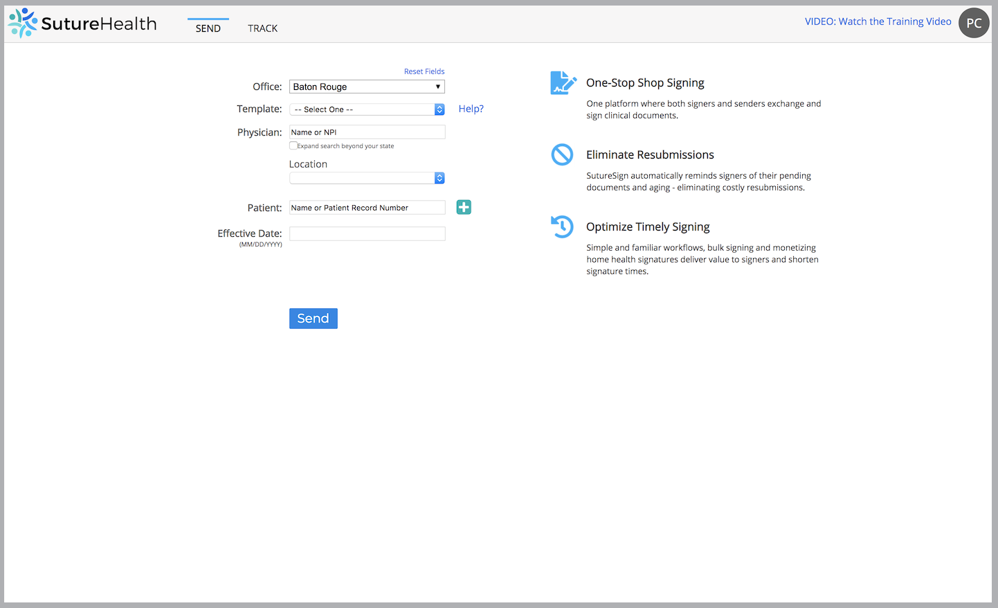 Sender - Send w border