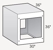 36 inch linear outdoor cabinet