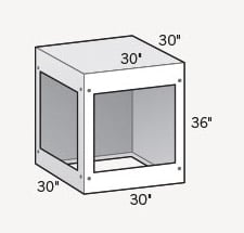 90 degree corner cabinet