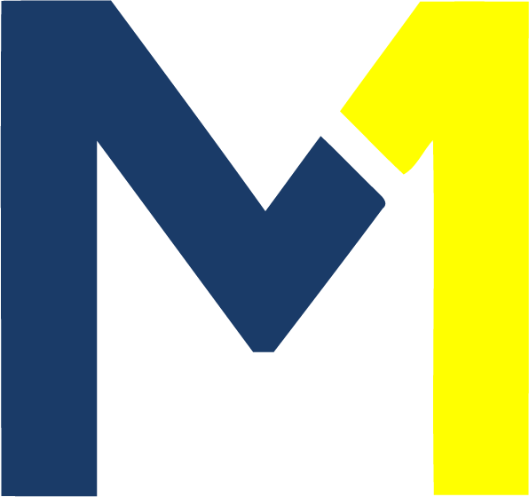 M1 Logo - Blue Letters - for Light Backgrounds-2