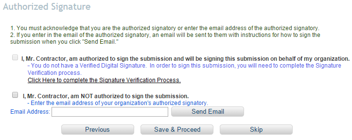 Authorized Signatory