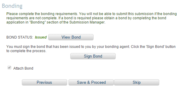 Sign and Attach Bond