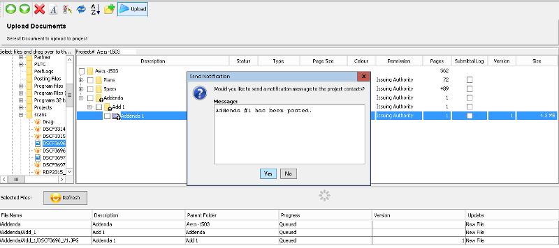 File Manager Notification