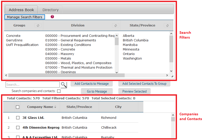 Select Contacts