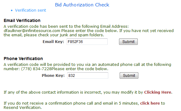 Bidder Authorization