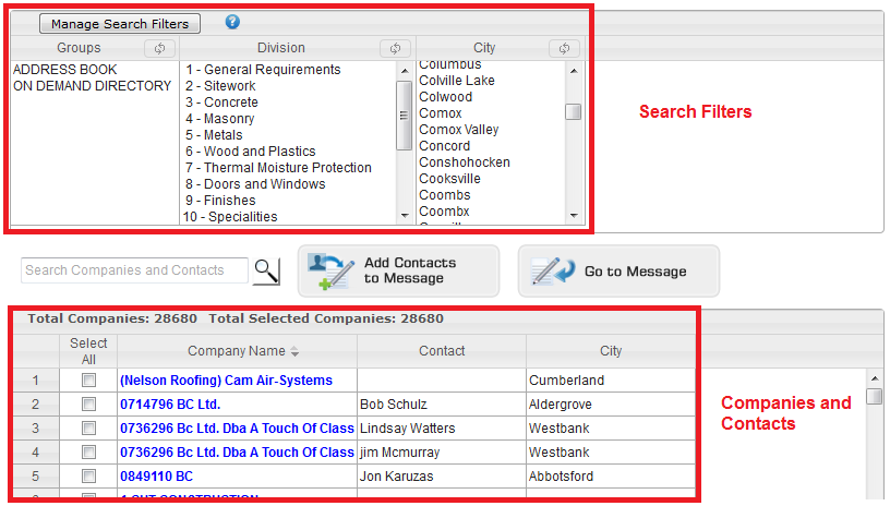 Select Contacts