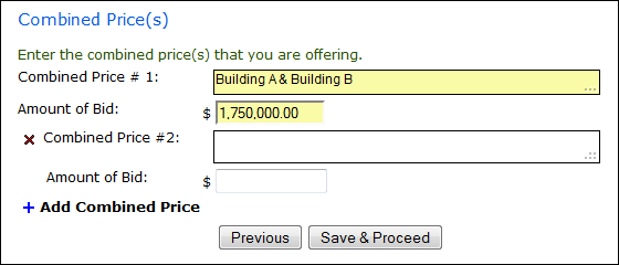 Combined Price