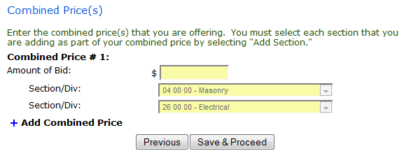 Combined Prices