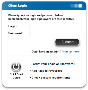 Client Login Box