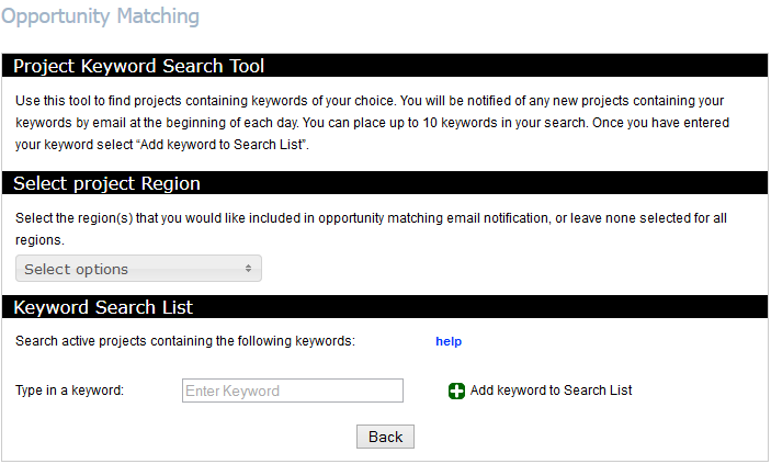 Opportunity Matching