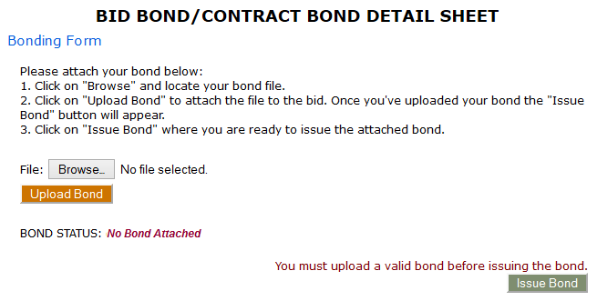 Upload bond