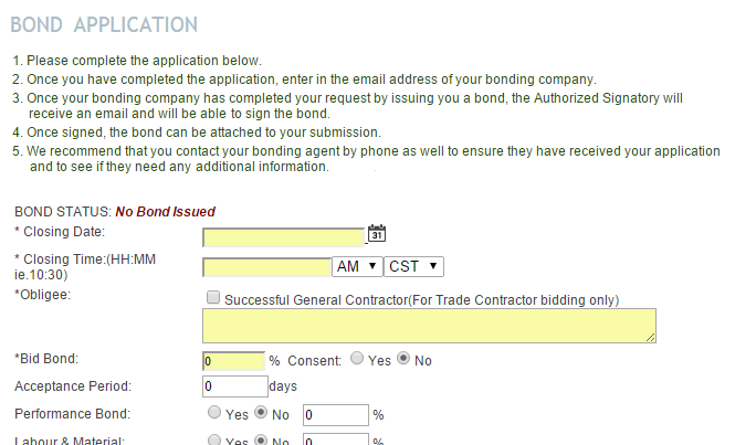 Bond Application