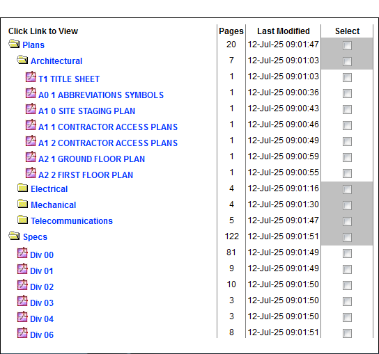 Sample Document Tree