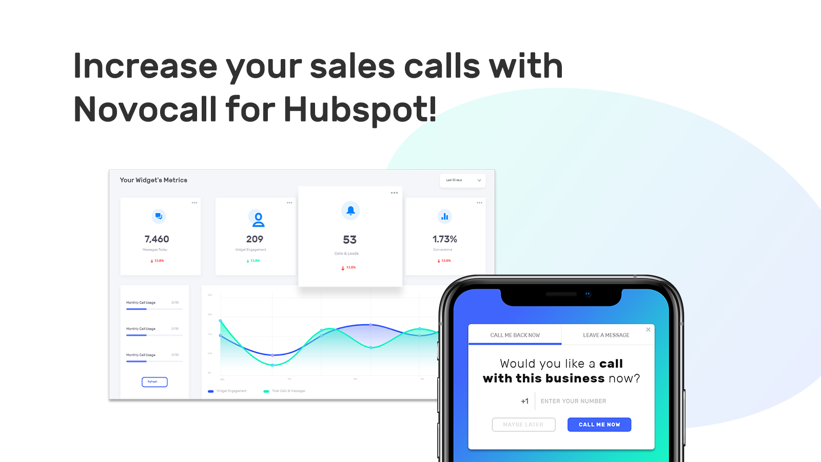 Increase your sales calls with Novocall for HubSpot.