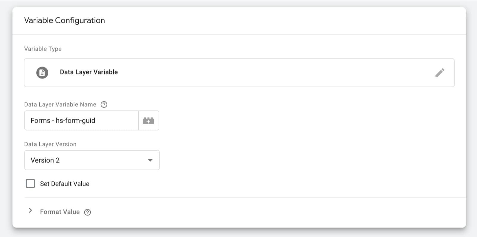 Data Layer Variable Hubspot GUID